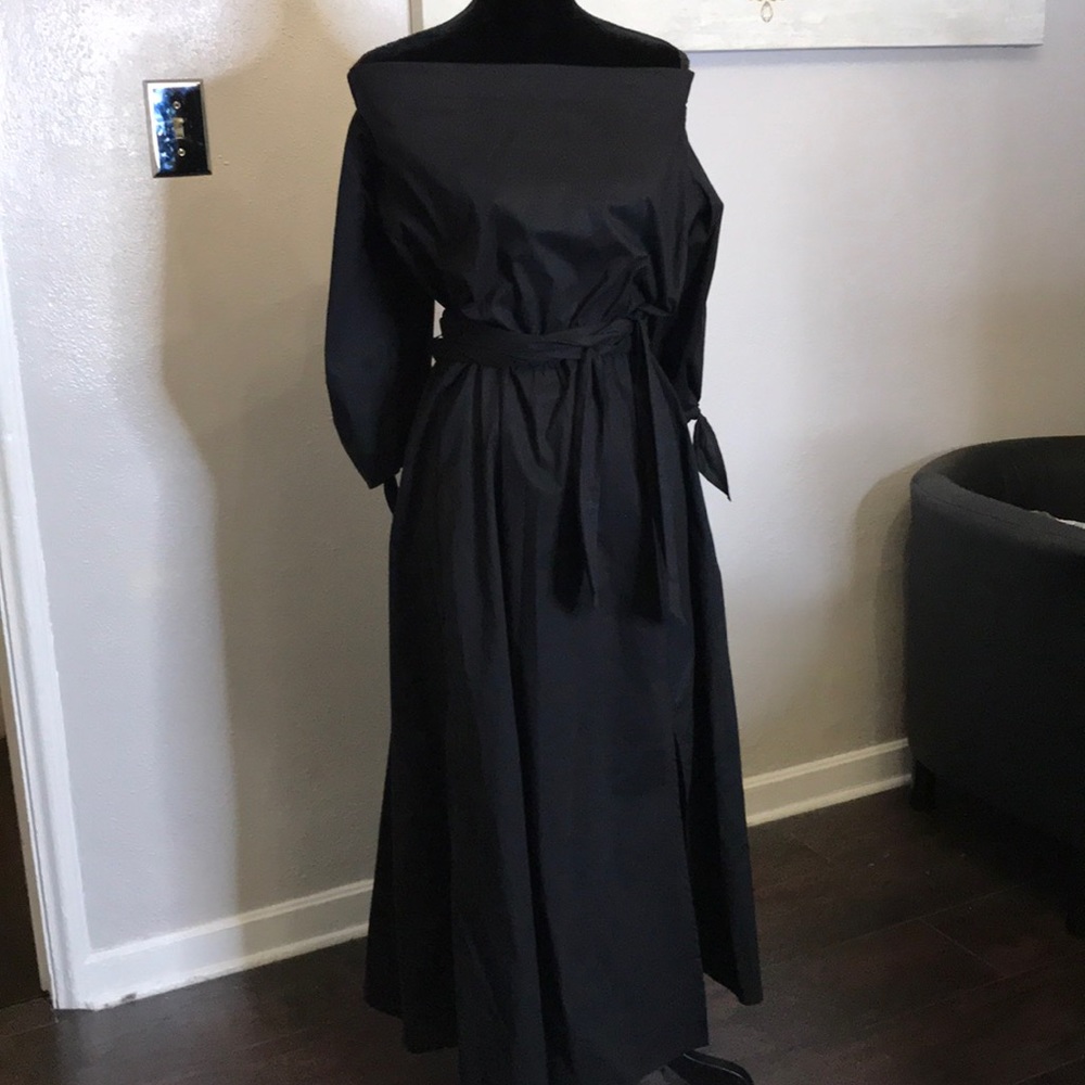 Black off shoulder maxi dress